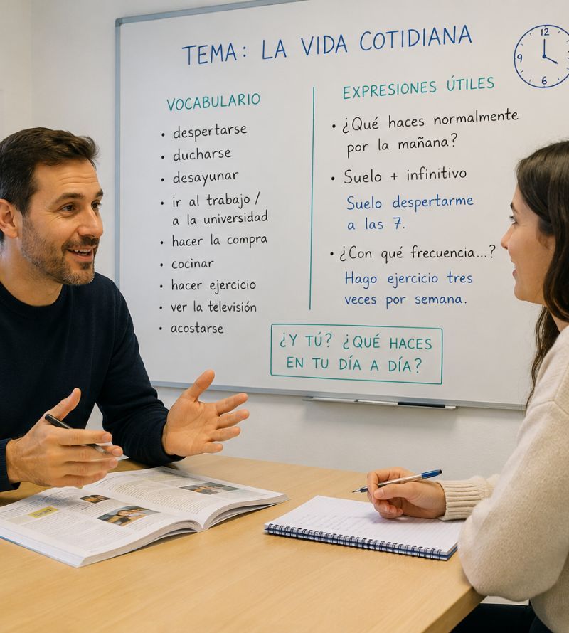 Clases de español para extranjeros para la vida diaria en castelldefels y online